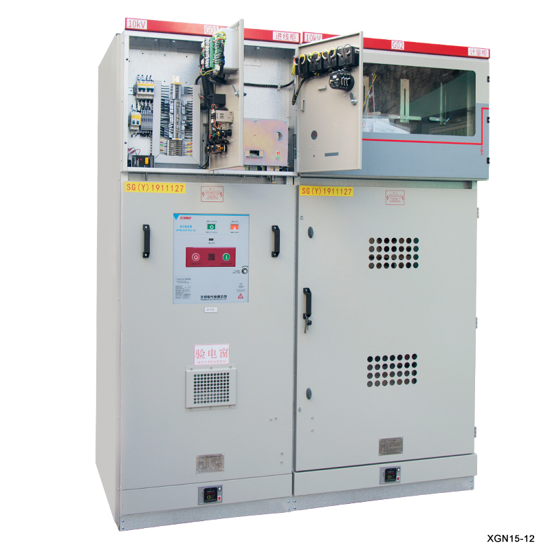 회로 차단기 (AIS) 배전 기능이있는 XGN15-24 (RMU) 실내 고전압 SF6 가스 절연 개폐 장치